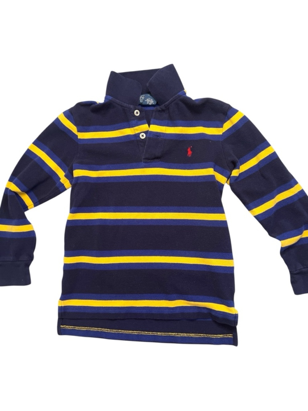 Polo Ralph Lauren Boys Rugby Shirt Size 6 Striped Preppy